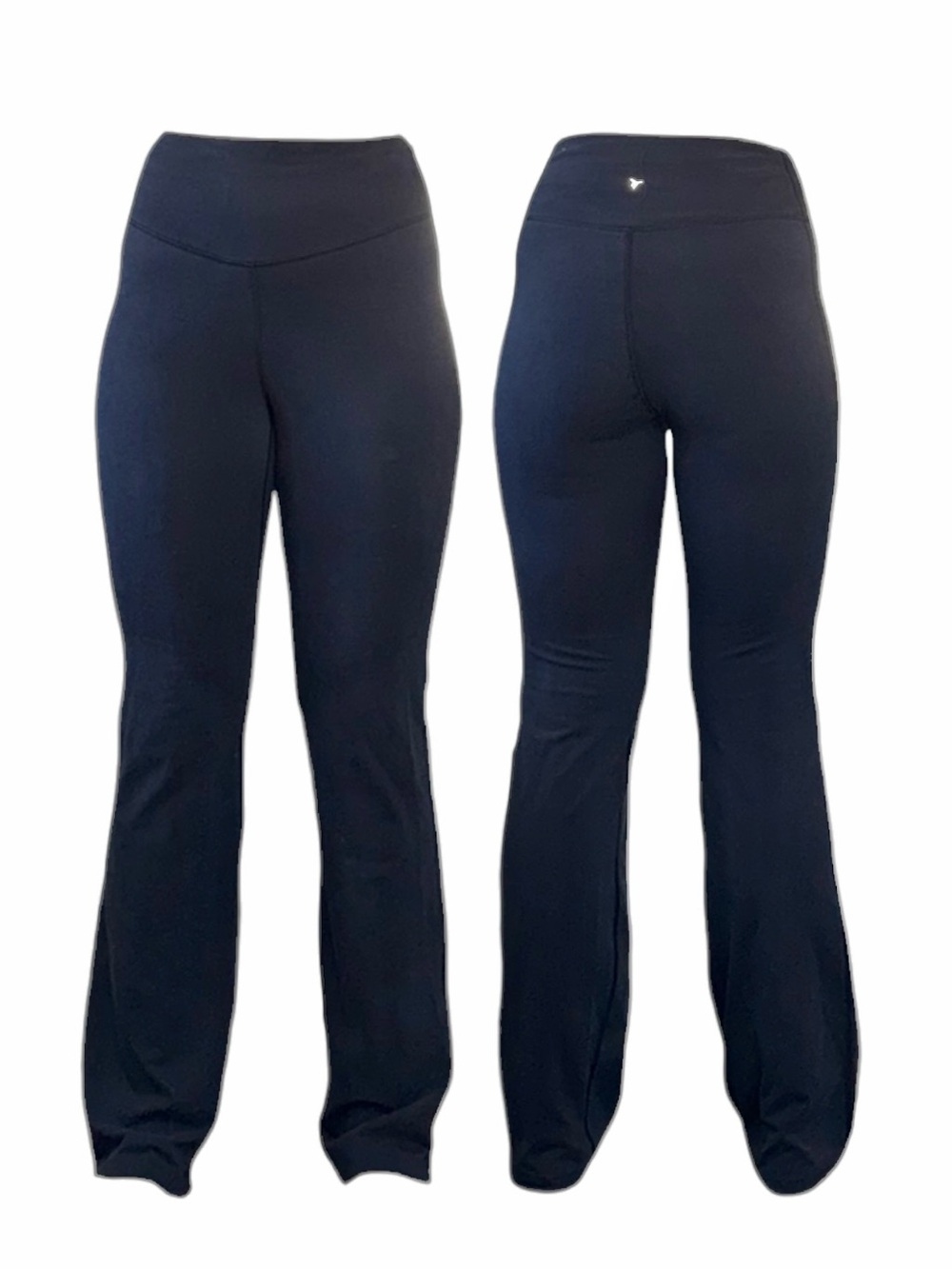 Navy Flared High-Waisted Leggings